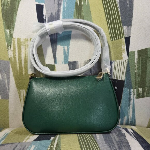 Kate Spade New York Bleecker Saffiano Small Leather Crossbody Bag In Arugula - Picture 9 of 13